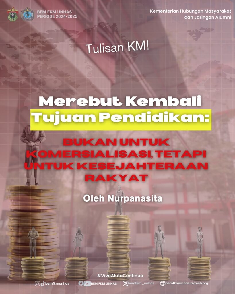 Merebut Kembali Tujuan Pendidikan: Bukan untuk Komersialisasi, tetapi untuk Kesejahteraan Rakyat