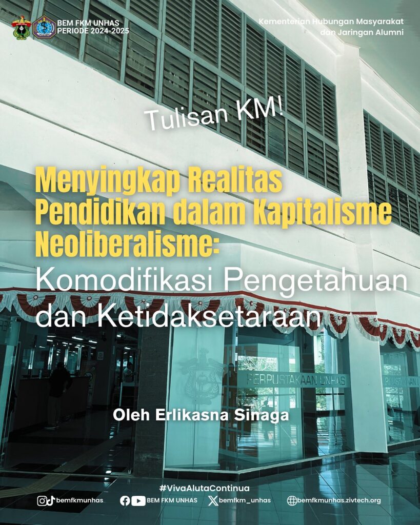Menyingkap Realita Pendidikan dalam Kapitalisme Neoliberalisme: Komodifikasi Pengetahuan dan Ketidaksetaraan